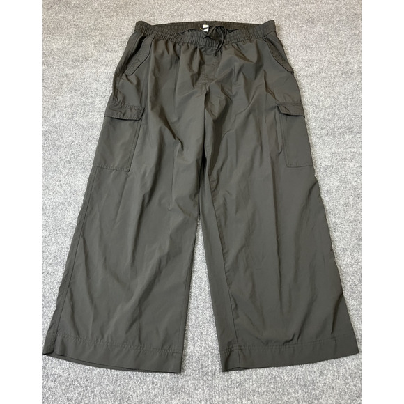 Wide Leg Trouser Pants 2XL Minimalist Relaxed Cargo Pockets Gorpcore Coastal 90s - Picture 1 of 14